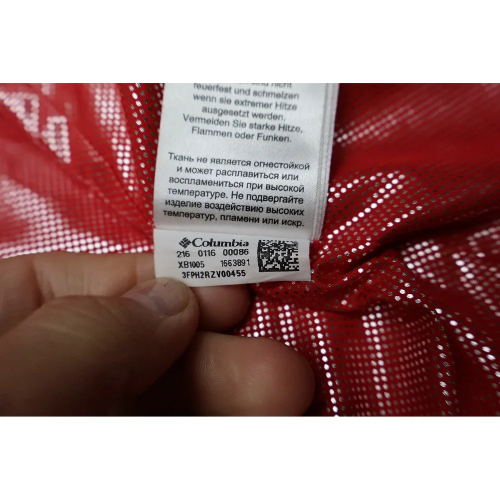 Columbia Vest‎ Youth Medium Red Omni Heat Insulated Quilted Full Zip Puffer